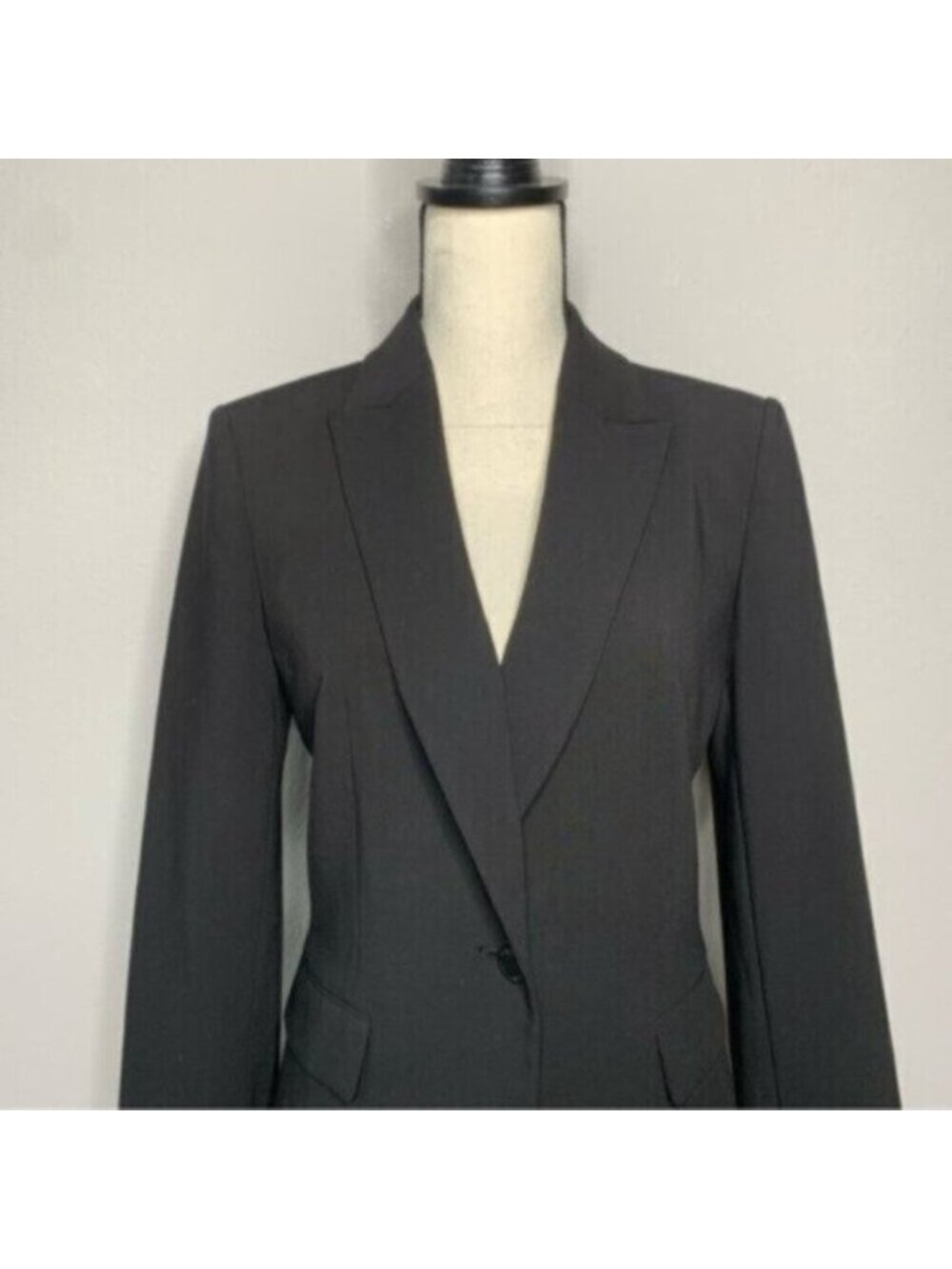 Calvin Klein Prestige Black Single Breasted One Button Blazer - Picture 8 of 17